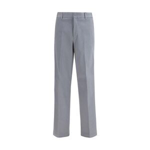 Fendi Cotton Casual Pants Men Gray Bottoms